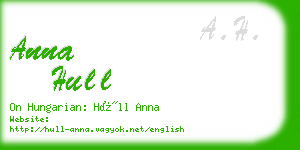 anna hull business card
